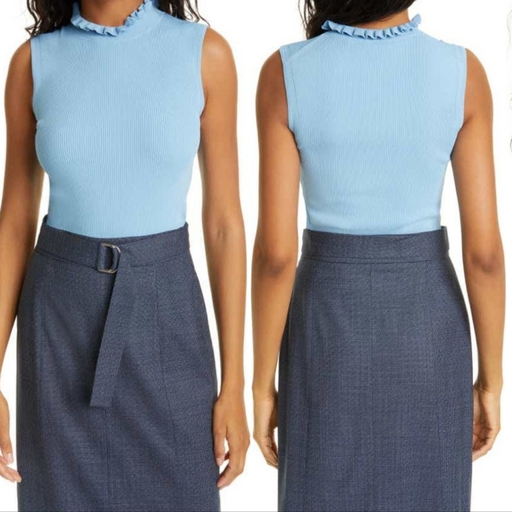 Boss Franciose Ruffle Trim Sleeveless Sweater